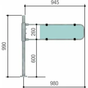 Калитка FLAG 900 механическая, двухсторонняя CAME 001PSBPOOA (КАМЕ) Калитка FLAG 900 механическая, двухсторонняя CAME 001PSBPOOA (КАМЕ)