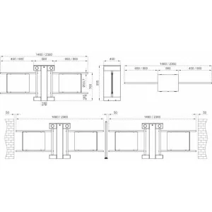 Турникет-калитка МГН моторизованная SALOON 705 двухпроходная CAME 001PSSL705END (КАМЕ) Турникет-калитка МГН моторизованная SALOON 705 двухпроходная CAME 001PSSL705END (КАМЕ)