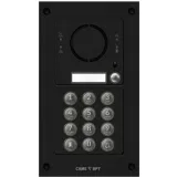 Вызывная вандалозащитная IP-аудиопанель MTM с 1 кнопкой, кодонаборной клавиатурой, 2 модуля, цвет темно-серый CAME MKITAIP-21KV