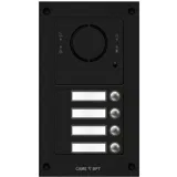 Вызывная вандалозащитная IP-аудиопанель MTM VR с 4 кнопками. 2 модуля, цвет темно-серый CAME MKITAIP-24V
