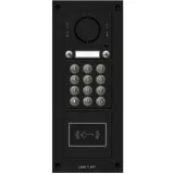 Вызывная вандалозащитная IP-аудиопанель MTM с 2 кнопками, кодонаборной клавиатурой и считывателем, 3 модуля, цвет темно-серый CAME MKITAIP-32KRV