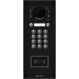 Вызывная вандалозащитная IP-видеопанель MTM с 2 кнопками, кодонаборной клавиатурой и считывателем, 3 модуля, цвет темно-серый CAME MKITVIP-32KRV