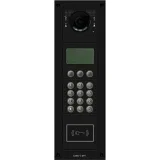 Вызывная вандалозащитная IP-видеопанель MTM с кодонаборной клавиатурой, дисплеем и считывателем, 4 модуля, цвет темно-серый CAME MKITVIP-40KDRV