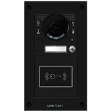 Вызывная вандалозащитная IP-видеопанель MTM VR с 1 кнопкой и считывателем. 2 модуля, цвет темно-серый CAME MTM-R12