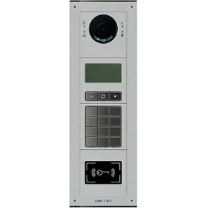 Вызывная IP-видеопанель MTM с кодонаборной клавиатурой, дисплеем и считывателем, 4 модуля, цвет серый CAME MTM-R25 (КАМЕ) Вызывная IP-видеопанель MTM с кодонаборной клавиатурой, дисплеем и считывателем, 4 модуля, цвет серый CAME MTM-R25 (КАМЕ)