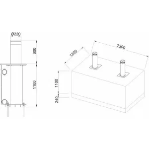 Комплект автоматических выдвижных боллардов TBD 220H600 KIT (2 Bollards) CAME TBD-220H60-2-110000011100 (КАМЕ) Комплект автоматических выдвижных боллардов TBD 220H600 KIT (2 Bollards) CAME TBD-220H60-2-110000011100 (КАМЕ)